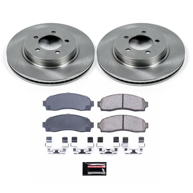 POWERSTOP Autospecialty KOE1931 Front Replacement Brake Kit-OE Brake Rotors & Ceramic Brake Pads For Ford Explorer 2002-2005, Mercury Mountaineer 2002-2005 [Model Specific]