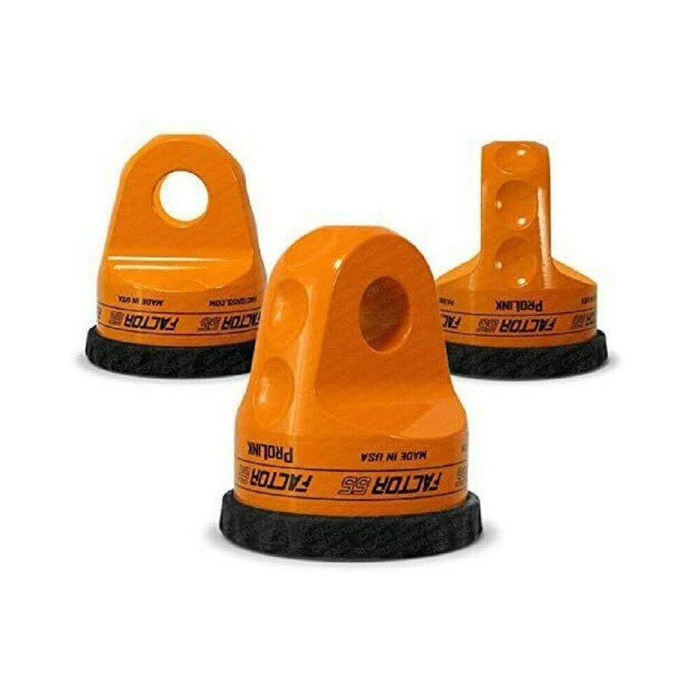Factor 55 Prolink 00015-07 Original Shackle Mount Replaces Winch Hook with a Stronger Shackle D Ring Mount Max Load Rating 16,000 lb. Ideal for 4x4 Off Road Adventures - Orange