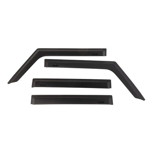Window Visors Rugged Ridge for Jeep Wrangler/Gladiator | Matte Black | 11349.17 | Fits 2018-2025 Jeep Wrangler JL; 2020-2025 Jeep Gladiator JT