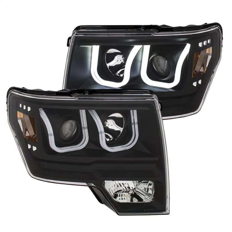 Projector Headlights ANZO USA 111383 With U-Bar Switchback, Black