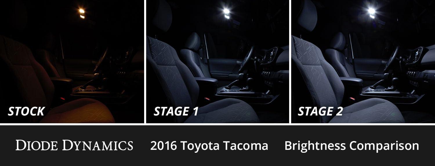 LED interior bulb pack Diode Dynamics compatible with Toyota Tacoma 2016-2023, Stage 1