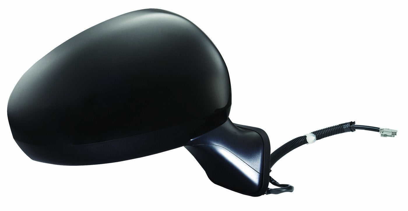Mirror Passenger Side for Honda Fit, Black, PTM, Foldaway, Power