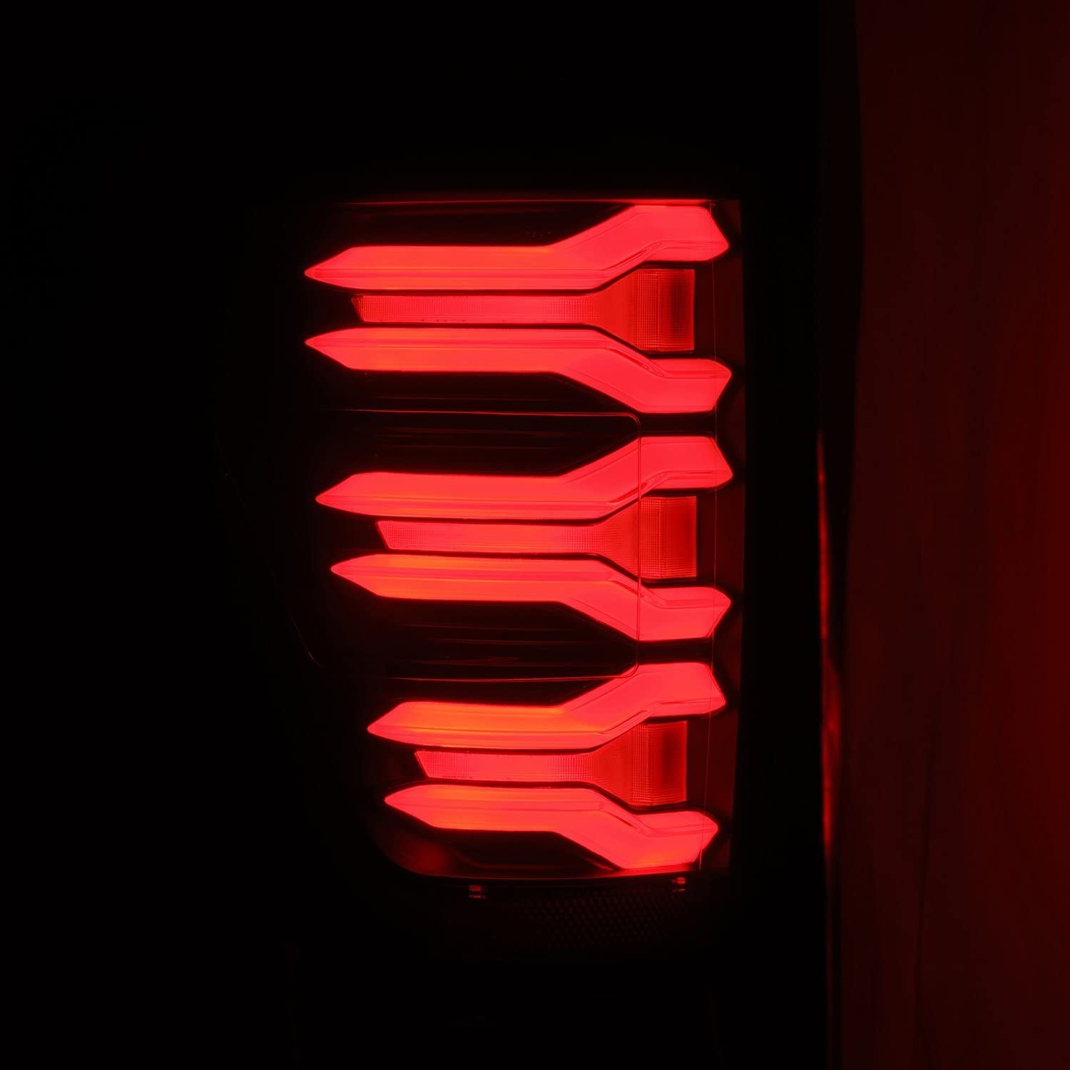 LUXX-Series Alpharex Black/Smoke Sequential Fiber Optic LED Tail Lights