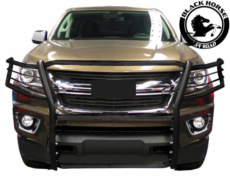 Bumper Guard Modular Black Black Horse Grille Compatible with 2015-2022 Chevrolet Colorado|2015-2022 GMC Canyon(Excludes ZR2 submodel)-17GC15MA