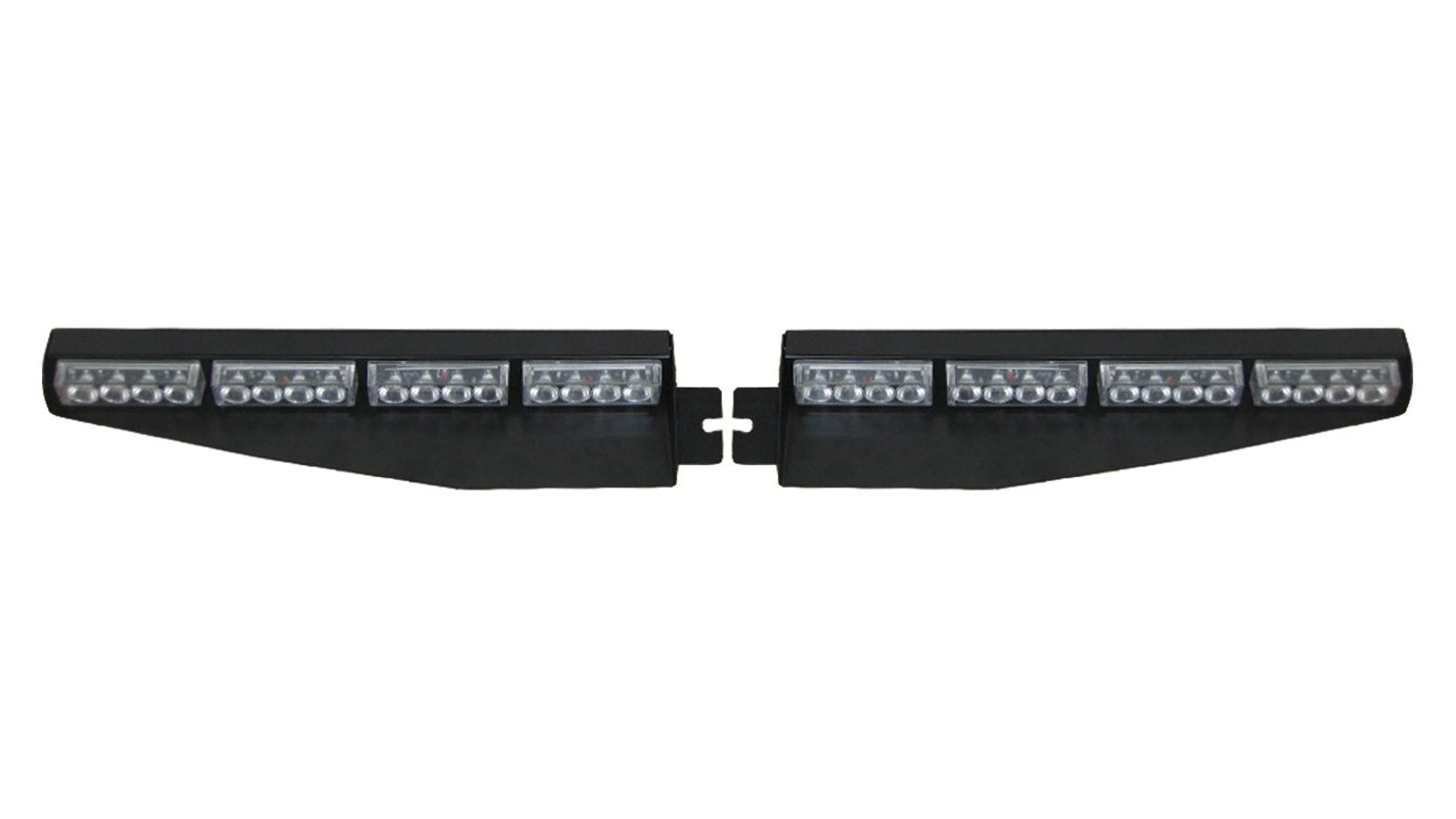 Race Sport Lighting 8-LED RSL648B Head Visor LED Strobe Bar Kit with 15-Patterns and Control Box - Mounts on Front or Back - Amber