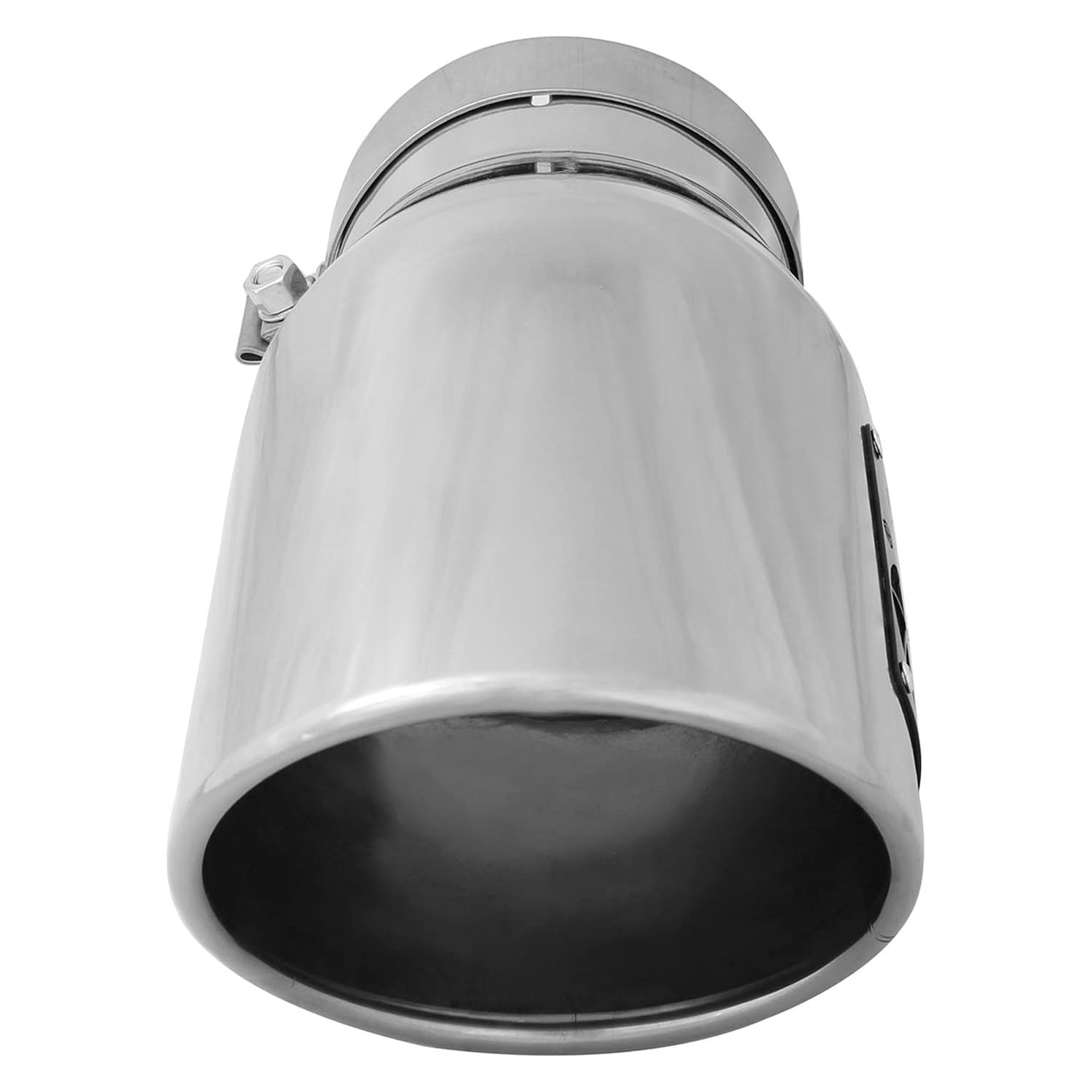 5" Inlet aFe Power 49T50702-P12 x 7" Outlet x 12" Length Polished Stainless Steel Bolt-On Diesel Exhaust Tip