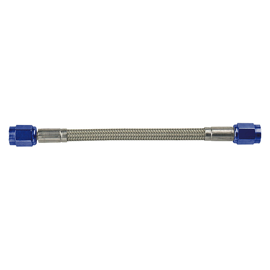 Nitrous Supply Line Fragola -4AN Hose Assembly Straight x Straight 192in Blue Nuts (16 Feet)