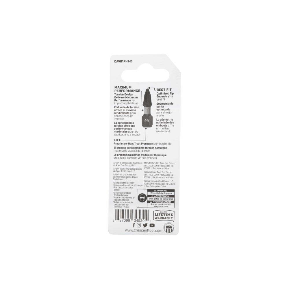 Bit,Vortex,APEX 1" Ph1,2Pk (CAVB1PH1-2)