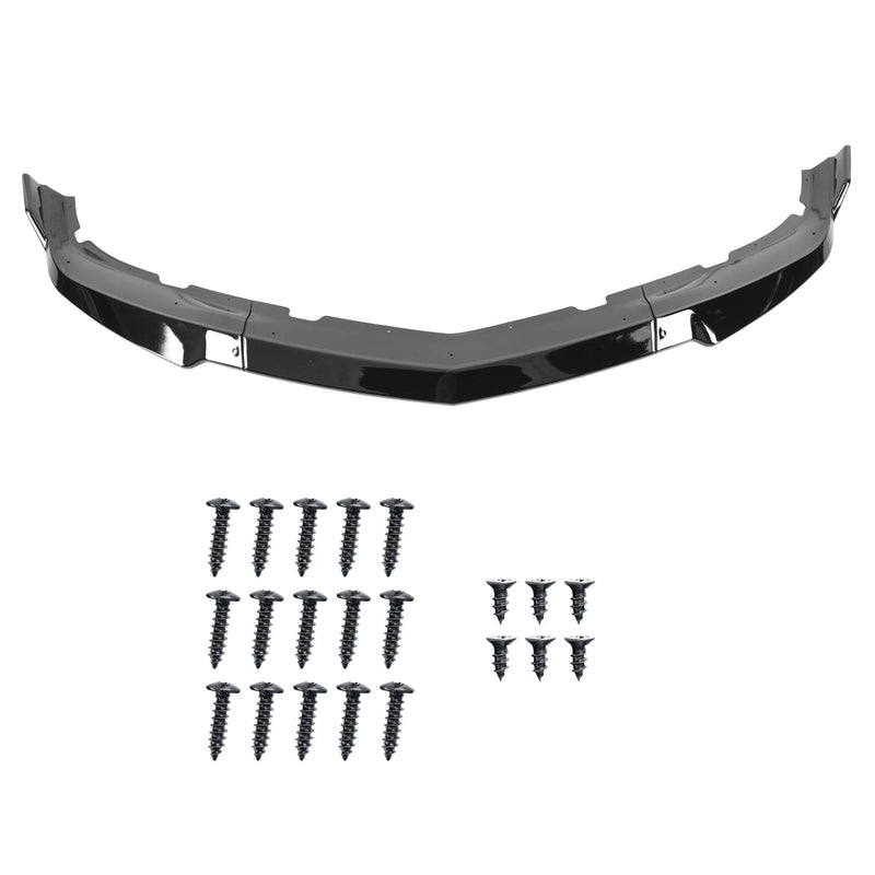 Glossy Black Spec-D Tuning Front Bumper Lip Spoiler Splitter Kit 3PC Compatible with 2011-2014 Dodge Charger