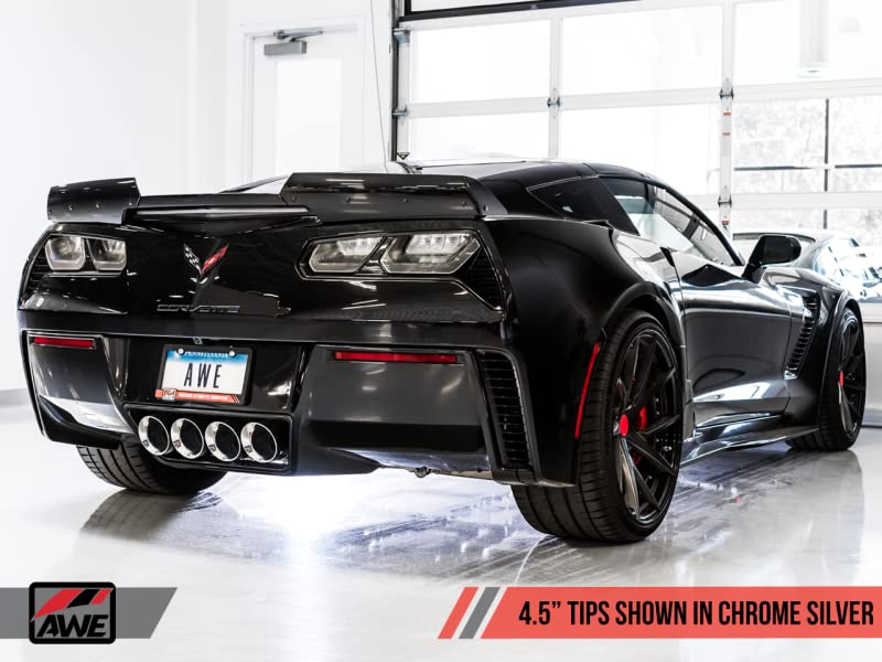AWE Tuning 14-19 Chevy Corvette C7 Z06/ZR1 Touring Edition (w/o AFM) Axle-Back Exhaust w/Chrome Tips - 3015-42133