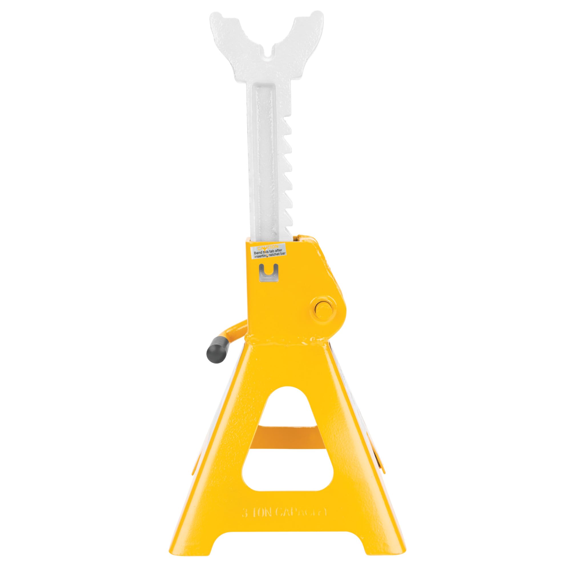 W41022 Performance Tool Ratchet Style Jack Stand Set for Lifting Vehicles During Maintenance, Yellow, 3-Ton