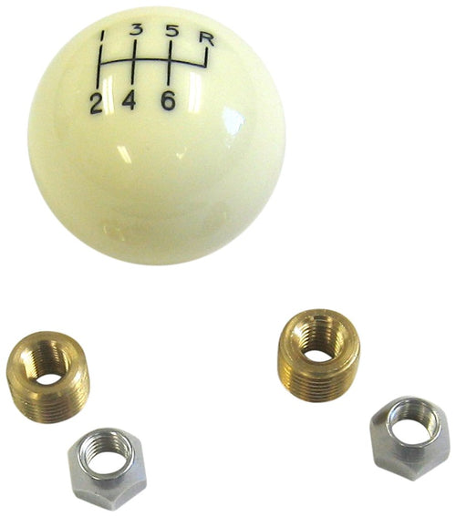 6-Speed Lokar Ivory Manual Shift Knob