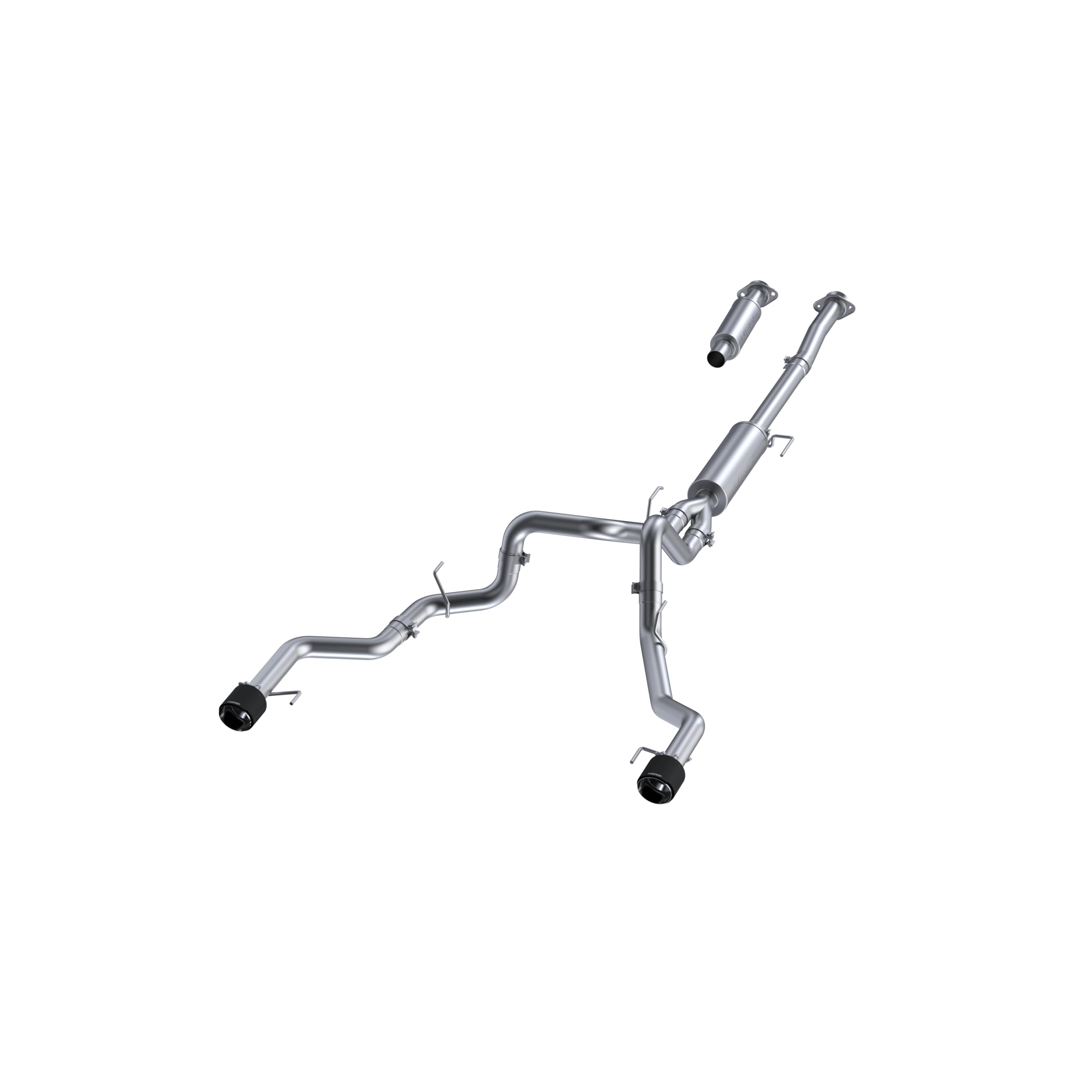 Ford F150 MBRP 22-23 T304 5in OD Carbon Fiber Tip Dual Rear Exit 3in Cat Back Exhaust
