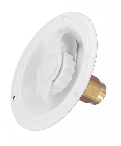 Valterra 2-3/4" FPT Lead-Free White Recessed Water Inlet A01-0176LF