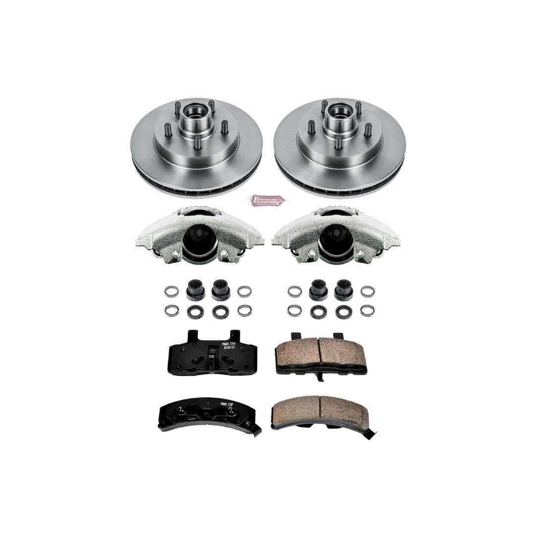 Power Stop KCOE1990 1-Click OE Replacement Brake Kit with Calipers For C1500, C1500 Suburban, Express 1500, Tahoe, C1500, C1500 Suburban, Savana 1500, Yukon [Model Specific]
