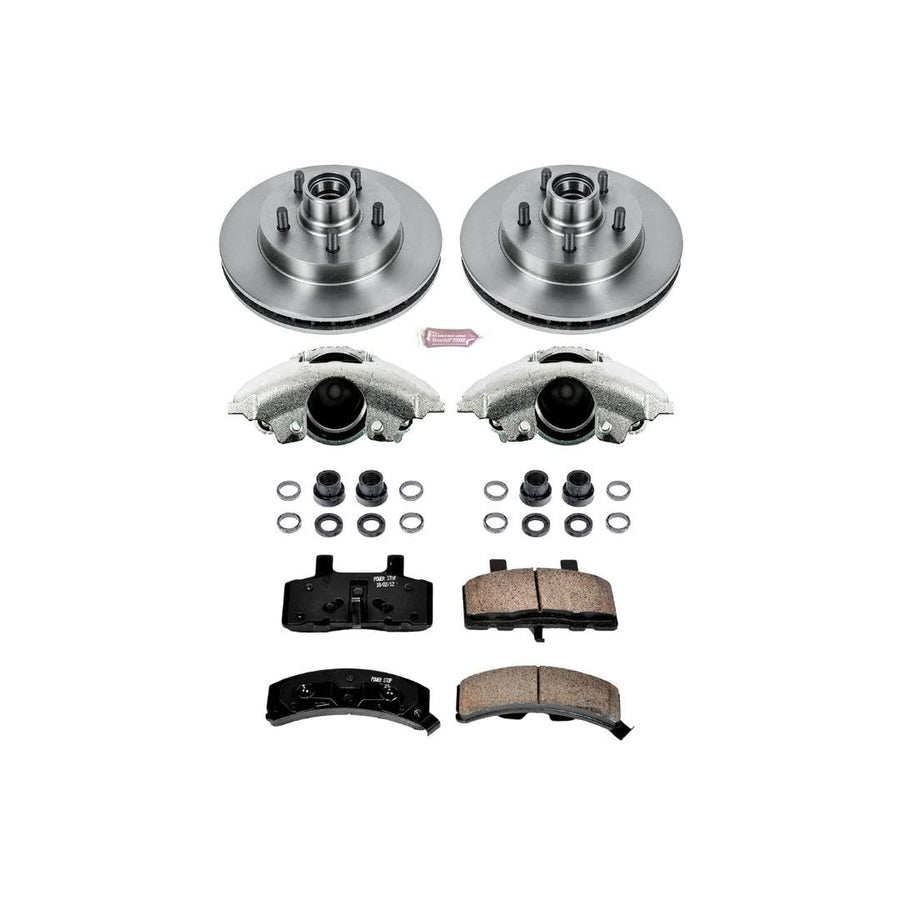 Power Stop KCOE1990 1-Click OE Replacement Brake Kit with Calipers For C1500, C1500 Suburban, Express 1500, Tahoe, C1500, C1500 Suburban, Savana 1500, Yukon [Model Specific]