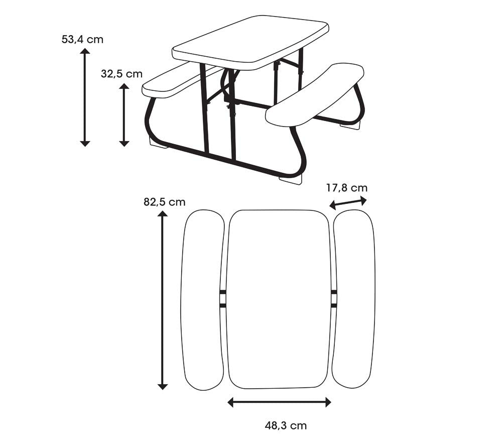 Kid's Picnic Table LIFETIME 280094, Size 1, Almond