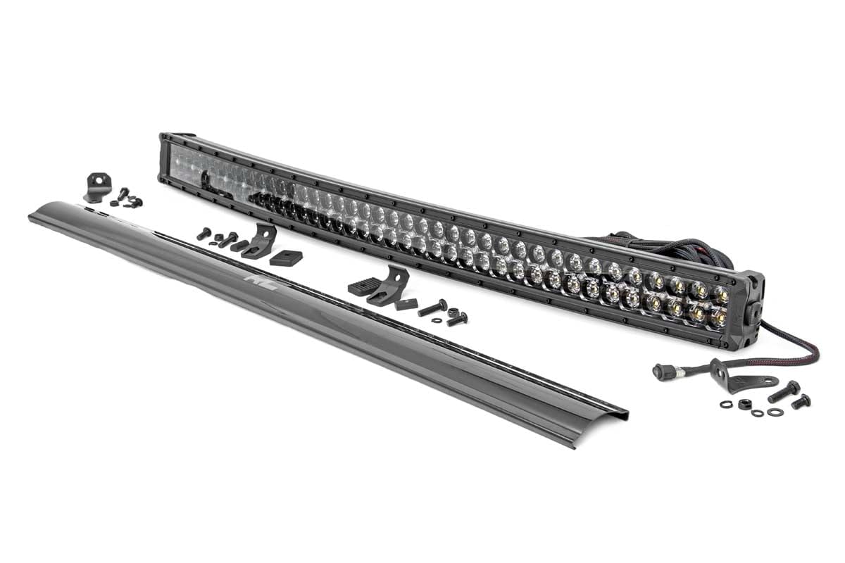 Black Series Rough Country 40" Curved Dual Row DRL CREE LED Light Bar - 72940BD
