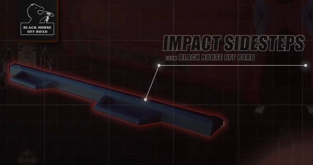 Heavy Duty Black Horse Impact Drop Side Steps Black Compatible with 2015-2025 Chevrolet Colorado|2015-2025 GMC Canyon-IM-GMCACC
