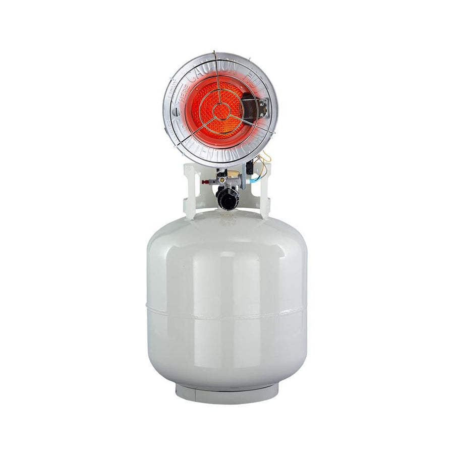 16,000 BTU Remington Single Propane Tank Top Heater, Silver/Black