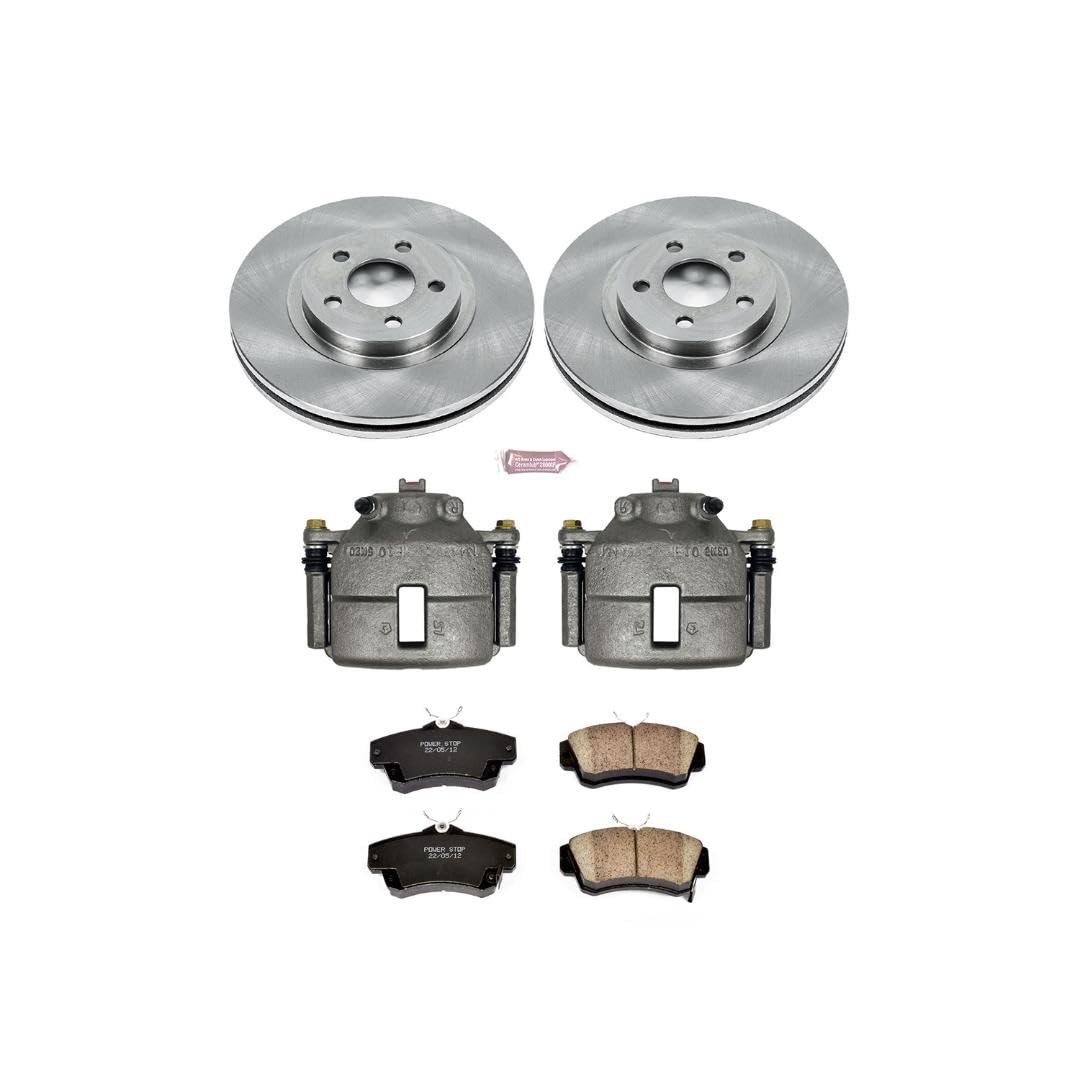 Power Stop KCOE1704A Stock Replacement Front Brake Kit (with Calipers) For Chrysler PT Cruiser 2001-2010 [Model Specific]