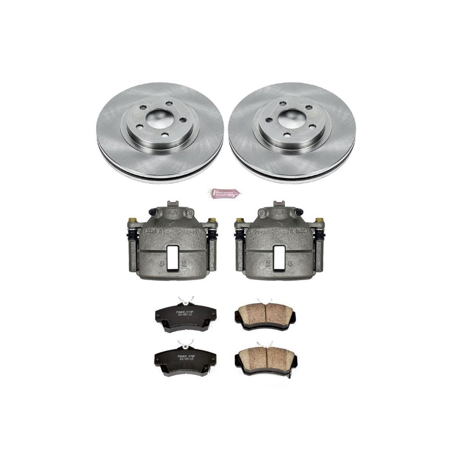 Power Stop KCOE1704A Stock Replacement Front Brake Kit (with Calipers) For Chrysler PT Cruiser 2001-2010 [Model Specific]