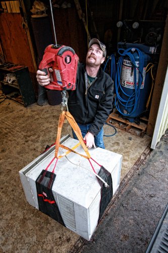 PullzAll WARN 885005 Cordless 24V DC Portable Electric Winch with Steel Cable and 2 Rechargeable Battery Packs: 1/2 Ton (1,000 lb) Pulling Capacity, red