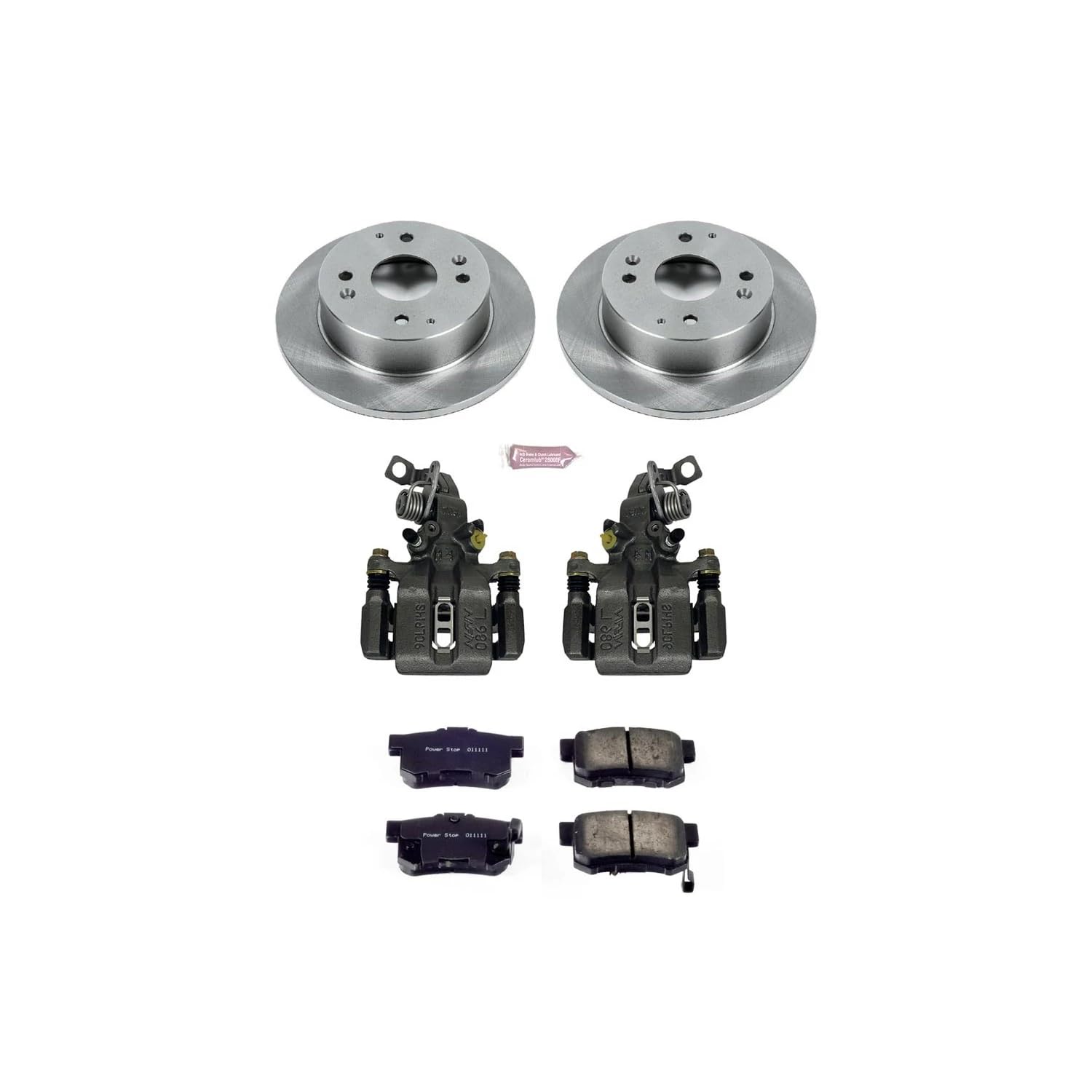 Power Stop KCOE701 Rear Brake Kit Stock Replacement (with Calipers) For Honda Accord 1991-1997 [Model Specific]