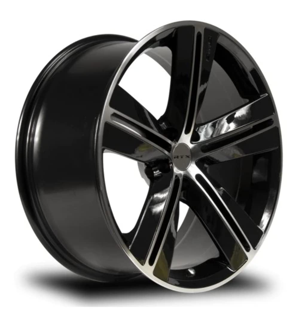 SMS RTX Custom Wheel Machined - Black with Machined Face 17" x 7.5", 40 Offset, 5x114.3 Bolt Pattern, 73.1mm Hub