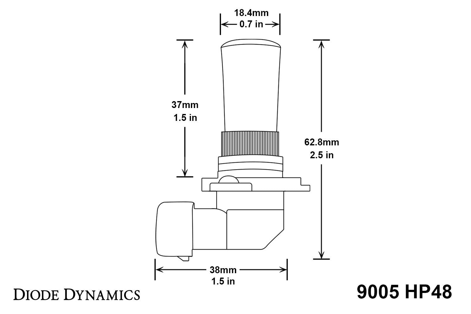 Diode Dynamics LED Fog Light Bulbs HP48 compatible with 9005 bulb size (pair)