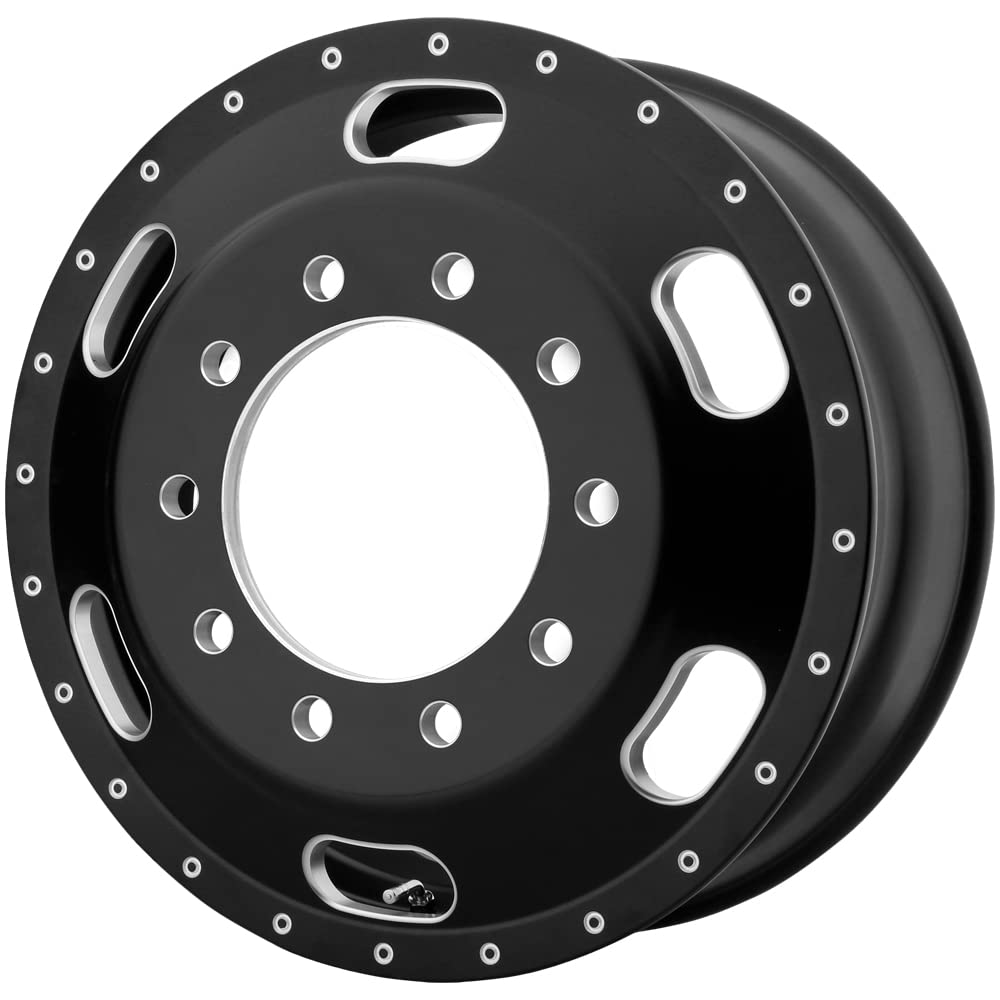 ATX AO402 S-BLK INDY Mill Wheel with Aluminum (24.5 x 8.25 inches /10 x 285 mm, 144 mm Offset)