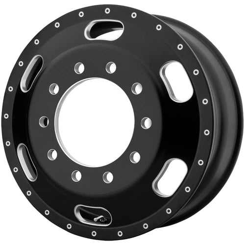 ATX AO402 S-BLK INDY Mill Wheel with Aluminum (24.5 x 8.25 inches /10 x 285 mm, 144 mm Offset)