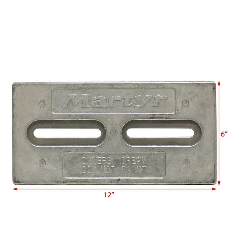 Zinc Alloy Martyr CMDIVERZ Pleasurecraft Divers Dream Slotted Bolt-on Plate anode