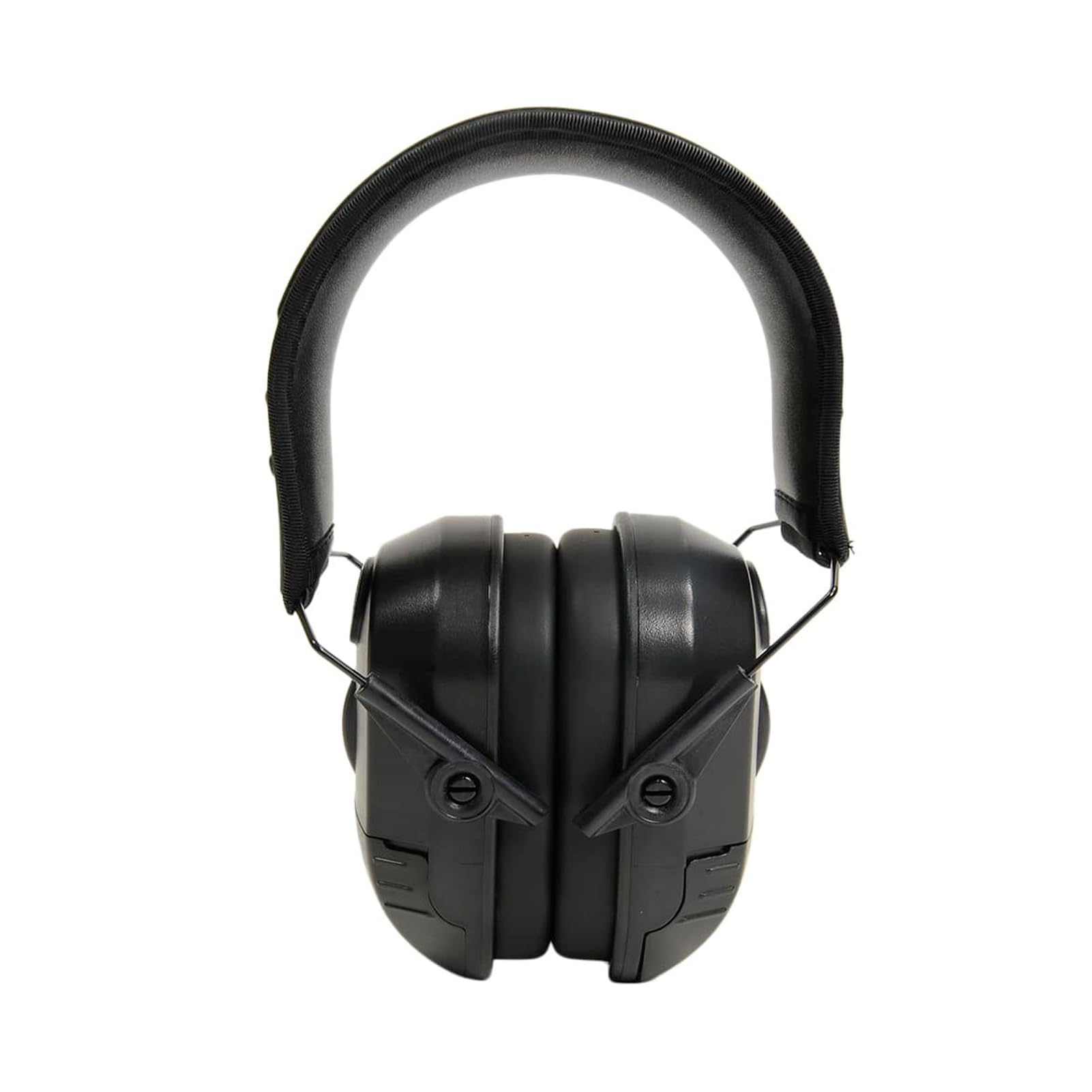 WALKER'S Power Ultimate Muff - Noise Reducing 26dB NRR Hunting Gun Range Shooting Ear Protection Black Electronic Earmuffs with AFT, 2 AAA Batteries Included