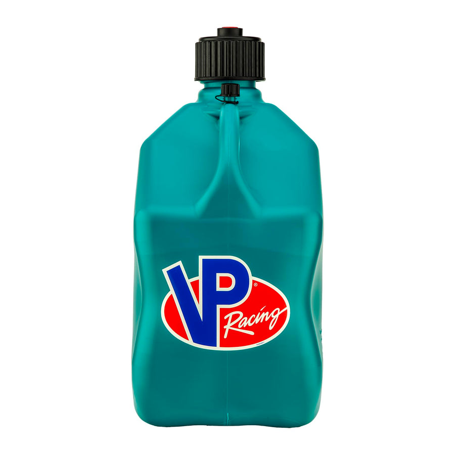 5.5 Gallon VP Racing Motorsport Racing Jug with Contoured Handle, Multipurpose Cap and Rubber Gaskets, Caribbean (1 Pack)