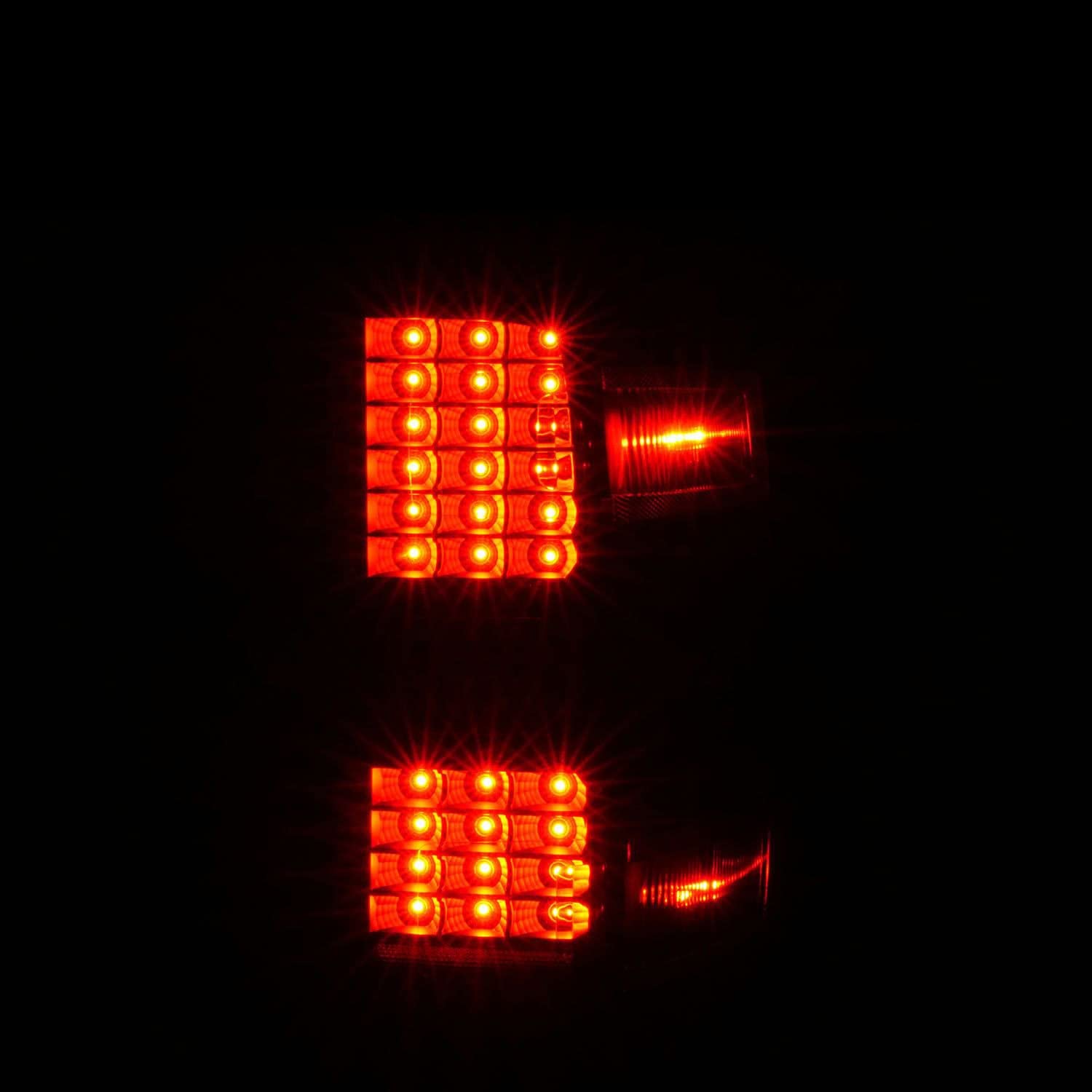 15-19 Chevy Silverado 2500HD/3500HD Anzo USA (Factory Halogen Only) LED Tail Lights Black w/Clear Lens (311423)