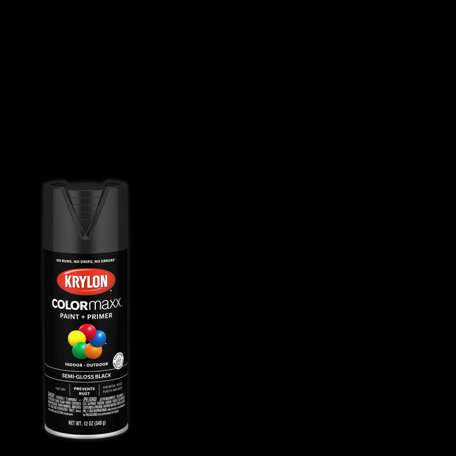 Krylon Colormaxx K05579007 Spray-Paints, Aerosol, Black, 12 Ounce (Pack of 1)