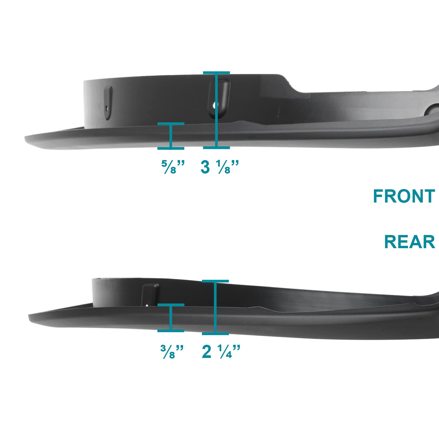 4PC Spec-D Tuning Front + Rear Factory Style Fender Flares Compatible with 2021-2024 Ford F150 F-150