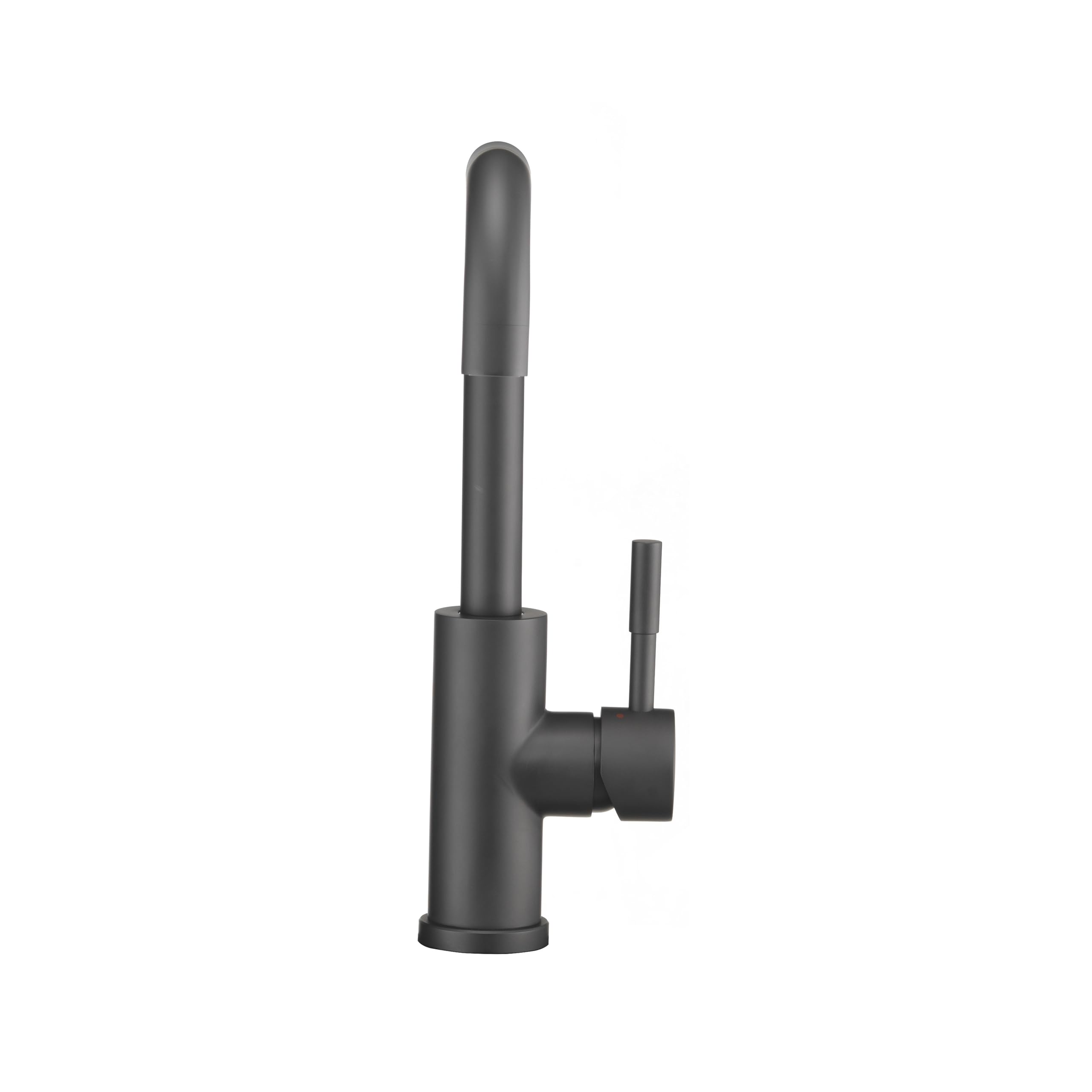 Dura Faucet Streamline RV Squared-Arc Single Handle Kitchen Sink Faucet - Optional Deck Plate (Matte Black)