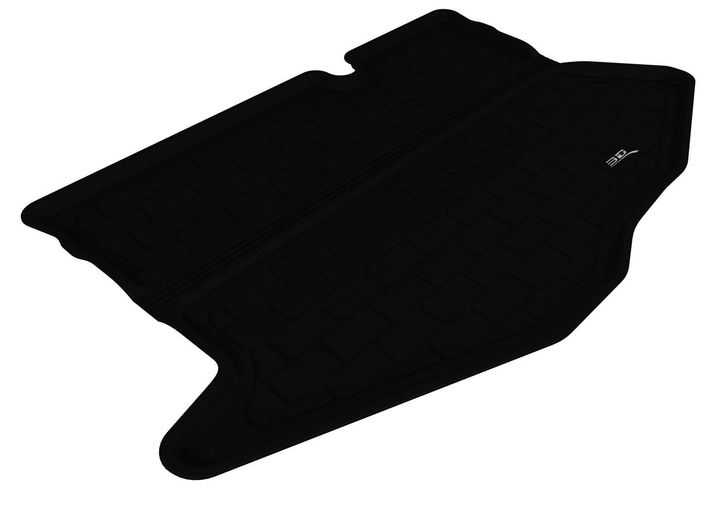 3D MAXpider Custom Fit Cargo All-Weather Floor Mat for Select Ford Fiesta Models - Kagu Rubber (Black)