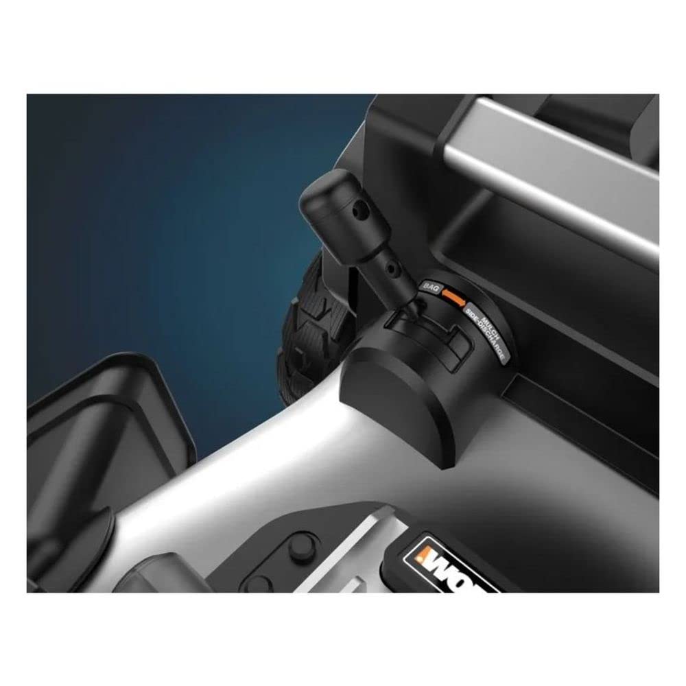 21" Worx Cordless Lawn Mower, 3 in 1 Electric Mower with Brushless Motor, Self-Propelled Lawn Mower with 7-Position Height Adjustment, 2 × 5.0 Ah Batteries & Charger Included, WG753