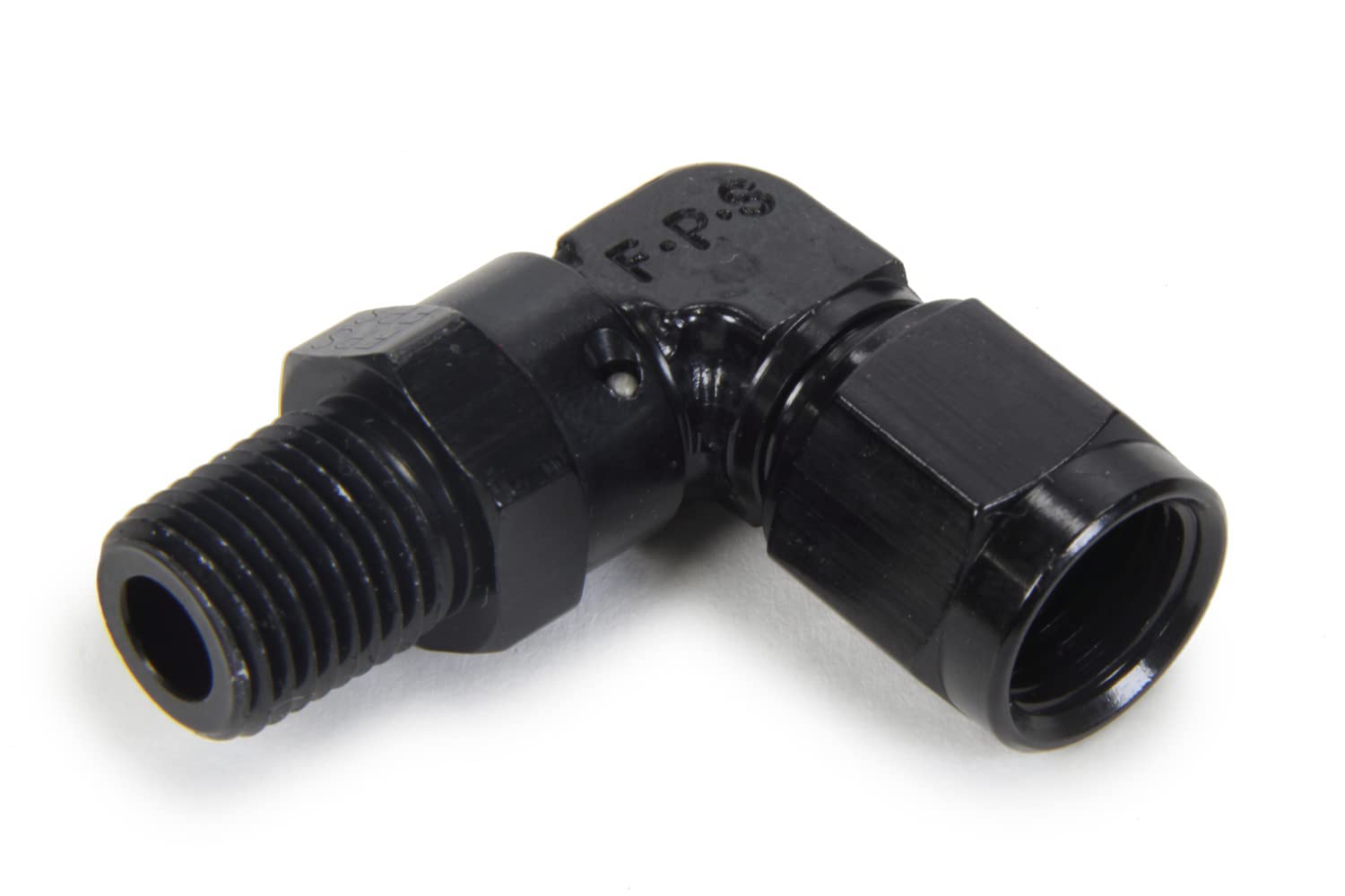 Fragola 499406-BL Performance Systems #6 Female Swivel To 1/4 Mpt - 90 Black
