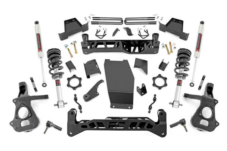 Rough Country 7" Lift Kit with M1 Struts & M1 Shocks for Chevy Silverado & GMC Sierra 1500 (2014-2018 w/Stock Control Arms Cast Steel)