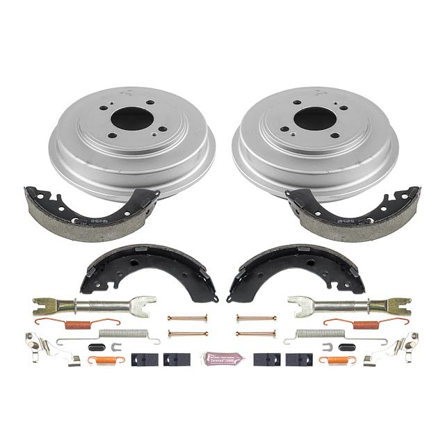 Power Stop KOE15310DK Rear Replacement Brake Kit-OE Brake Drums & Ceramic Brake Pads For Honda Civic 2001-2005 [Model Specific]