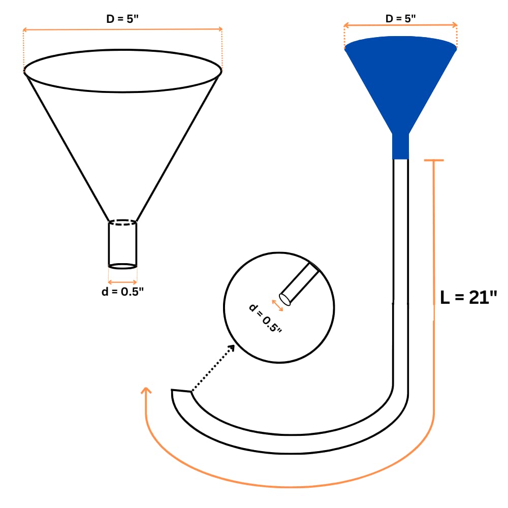 Funnel King Wirthco 32832 1 Pint Funnel with 21" Flexible Spout
