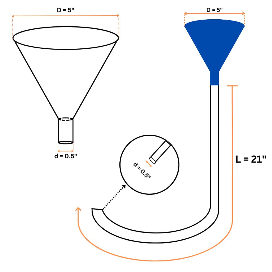 Funnel King Wirthco 32832 1 Pint Funnel with 21" Flexible Spout