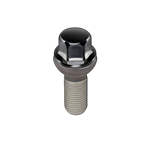 Black McGard M14 x 1.5 Thread Size Radius Seat Lug Bolt, (Pack of 50)