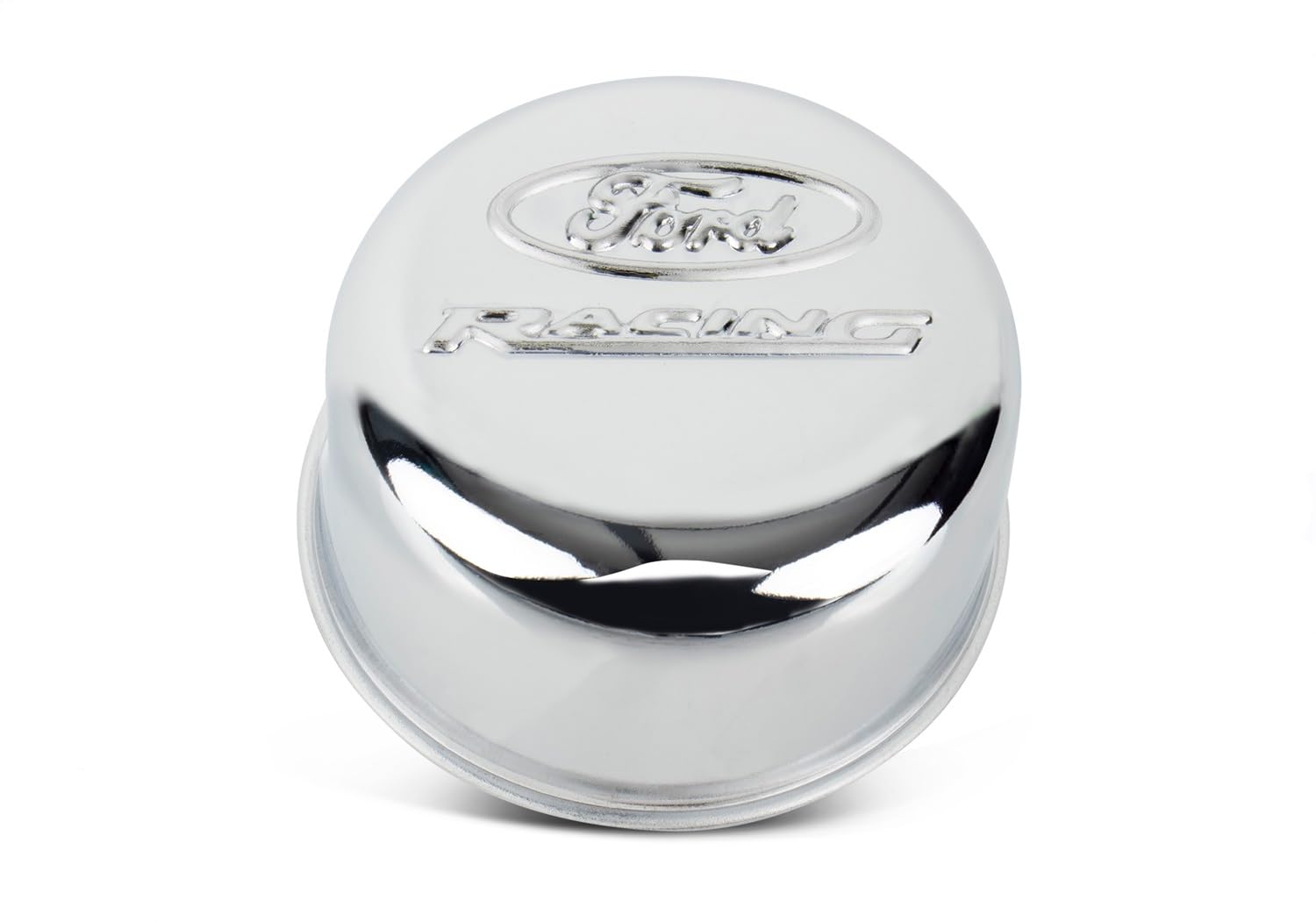 Chrome Steel Breather W/Compatible with/Replacement for Ford Performance Parts - 302-215 Ford Racing Logo