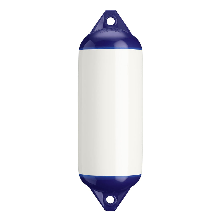 Polyform F-Series Boat Fender Standard F-2 Blue Ropehold - White