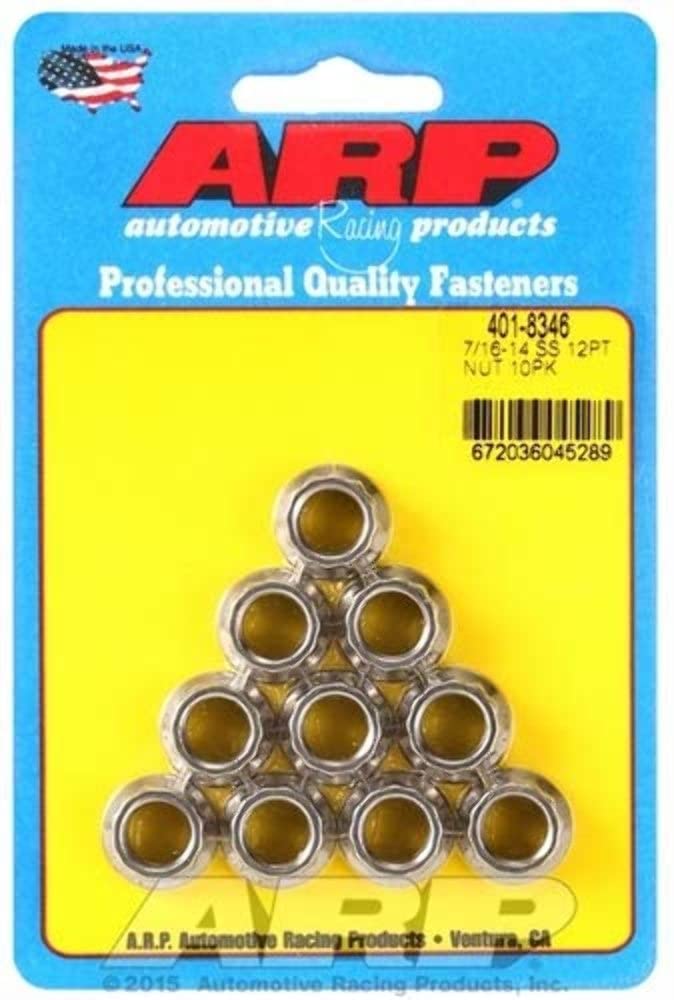 Nut Kit ARP 401-8346 (7/16-14 SS 12pt nut)